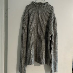 ZARA NWT Gray Mock Neck Sweater